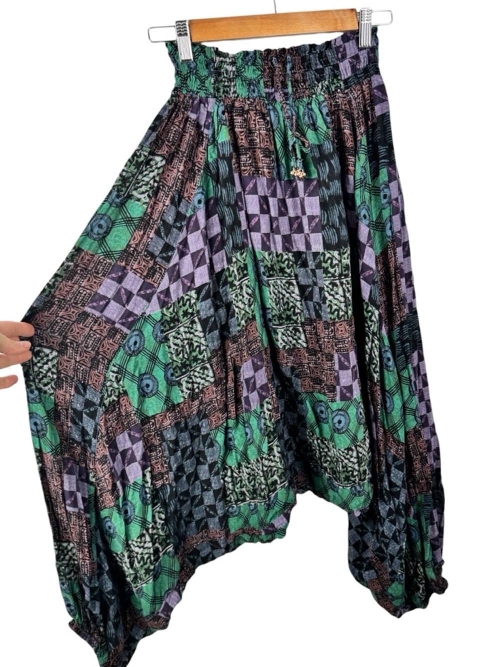 Free People Intimately Into The Wild Harem Pants Medium Boho Geometric Dark - Picture 6 of 16